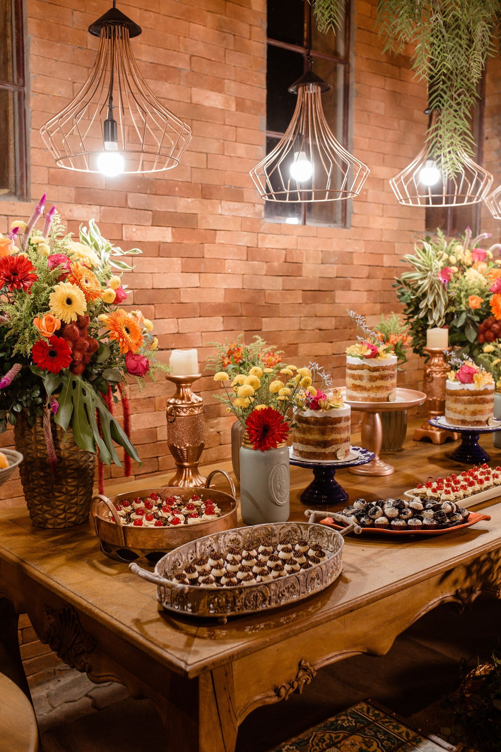 Dessert table for a campus gathering