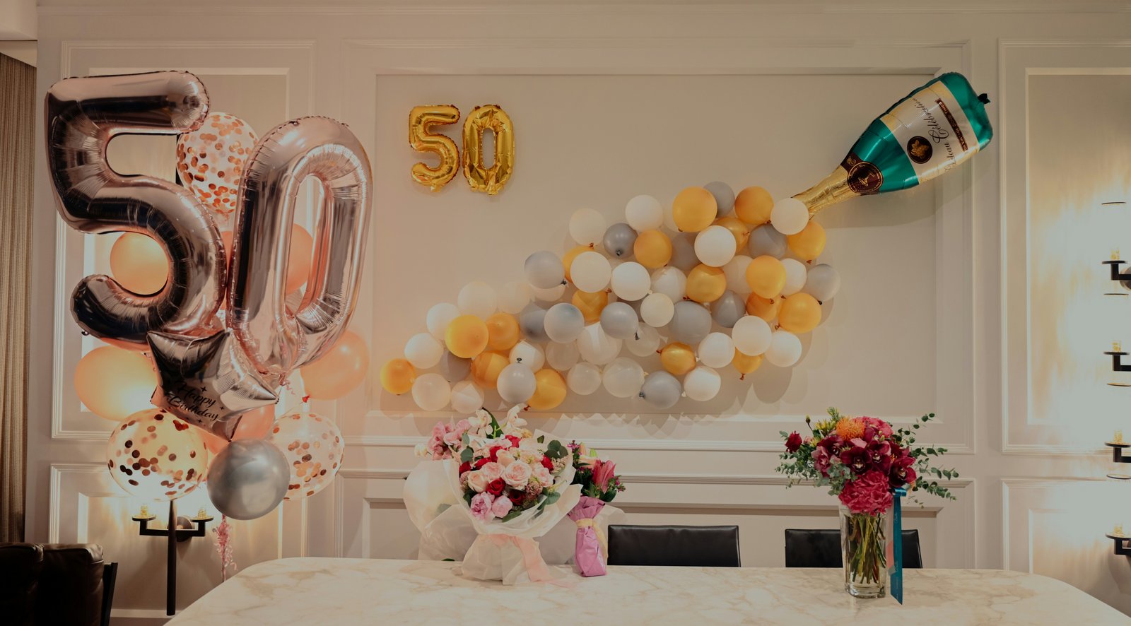 Fiftieth birthday table