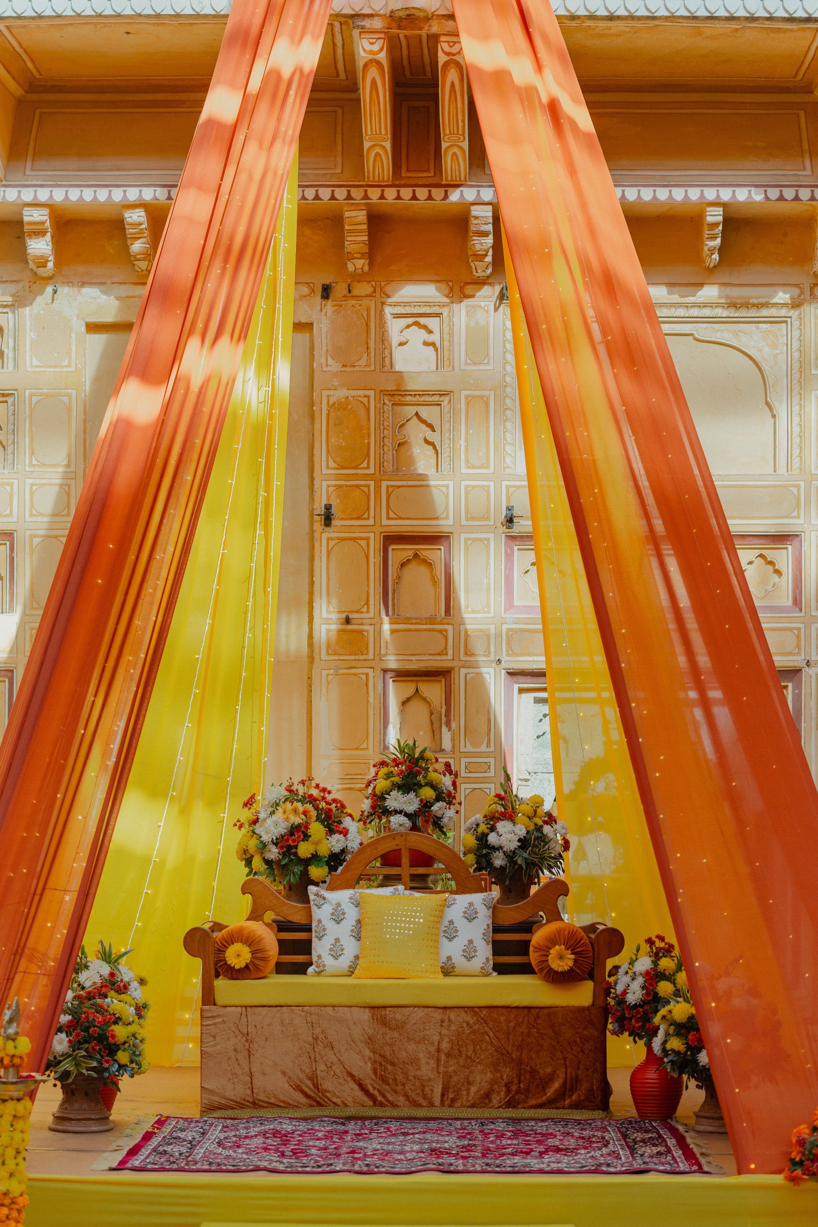 Styled wedding swing