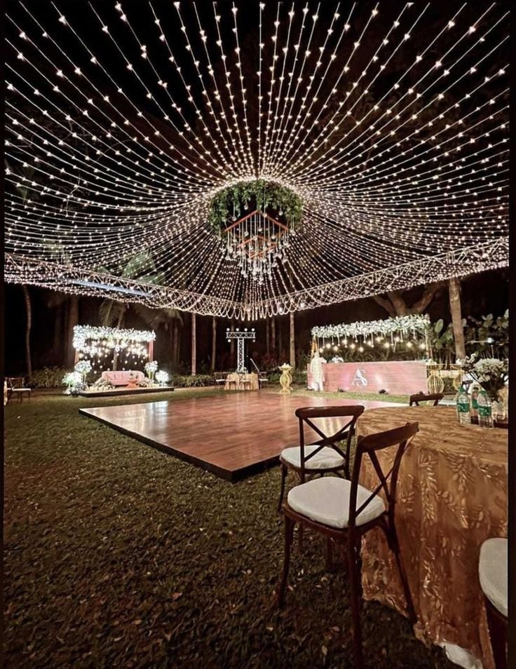 Fairy-light dance floor