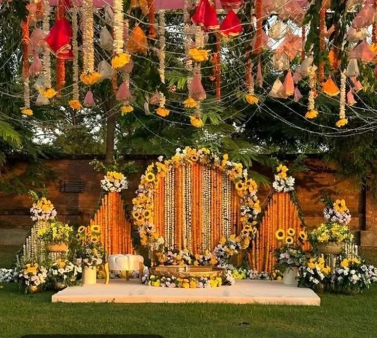 Outdoor floral stage